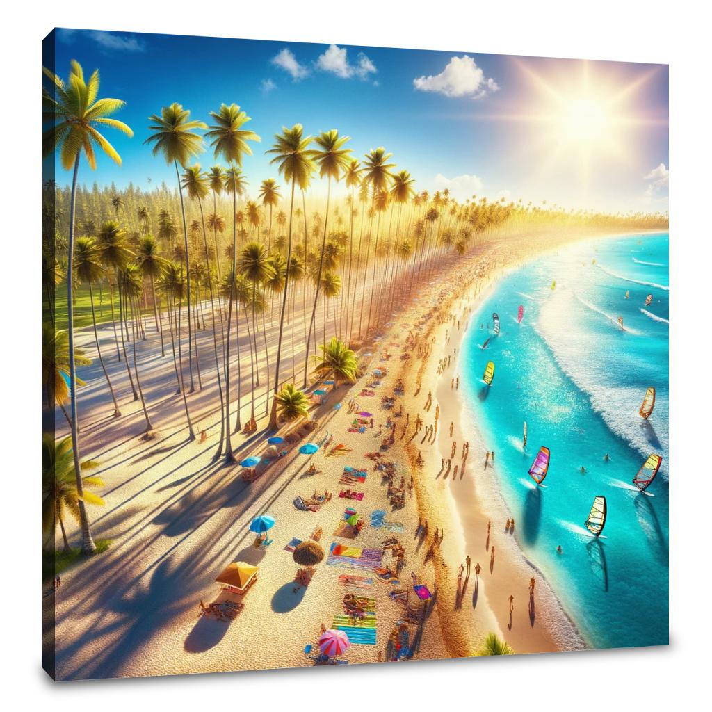 Summer Beach Panorama Canvas