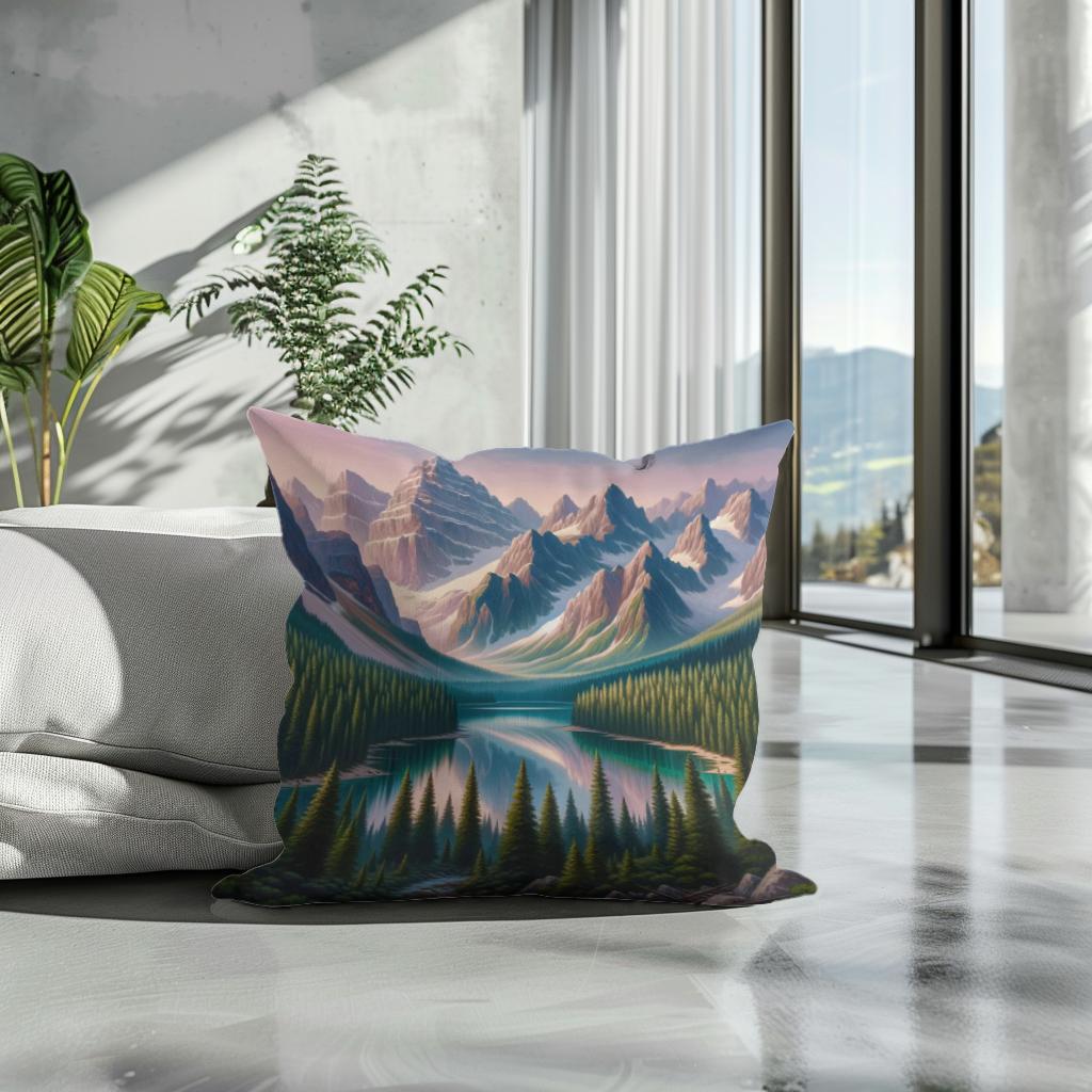 Dawn Mountain Majesty Cotton Cushion
