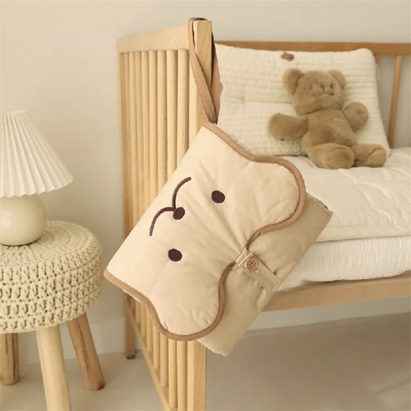 Teddy Bear Quilted Travel Baby Changing Mat