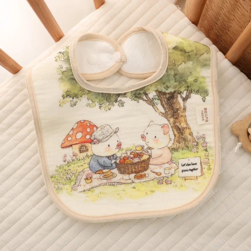 Vintage Style Cotton Baby Bibs