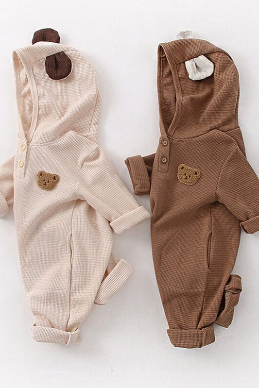 The Pointy Bear Knitted Hooded Playsuit