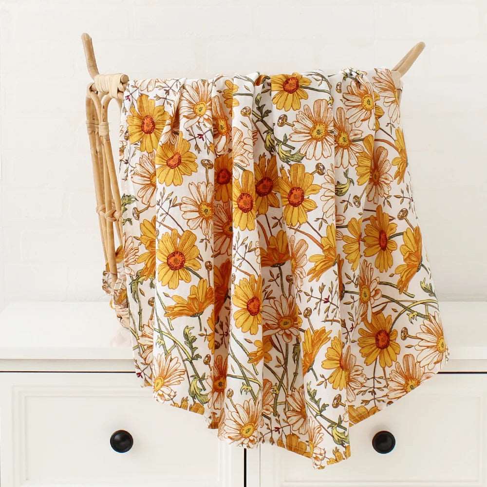Bamboo Cotton Muslin Swaddle Baby Blanket