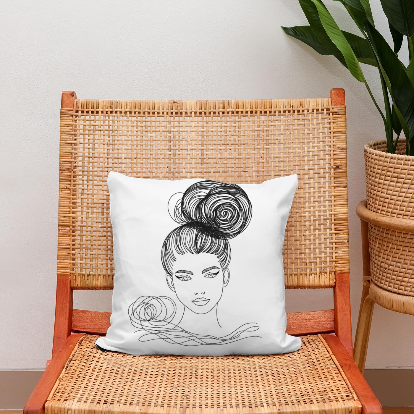 The Elegant Bun Cotton Cushion