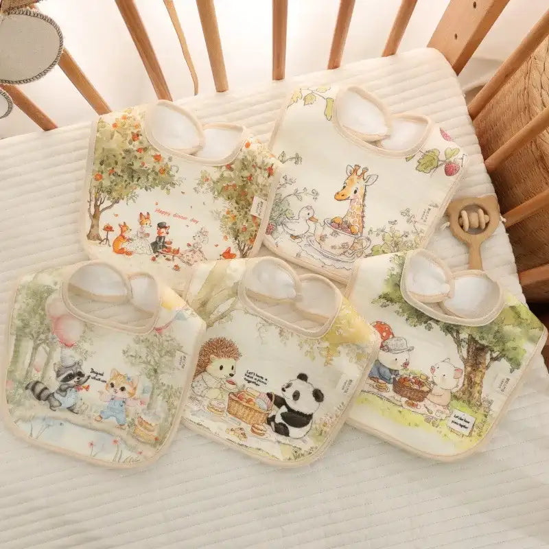 Vintage Style Cotton Baby Bibs