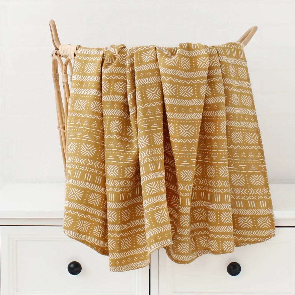 Bamboo Cotton Muslin Swaddle Baby Blanket