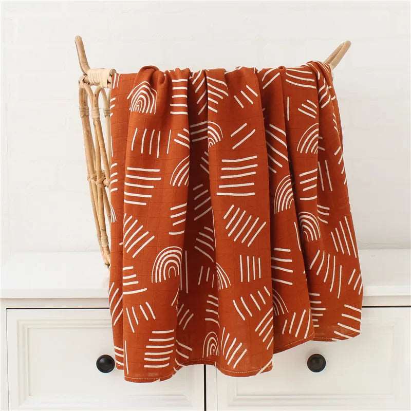 Bamboo Cotton Muslin Swaddle Baby Blanket