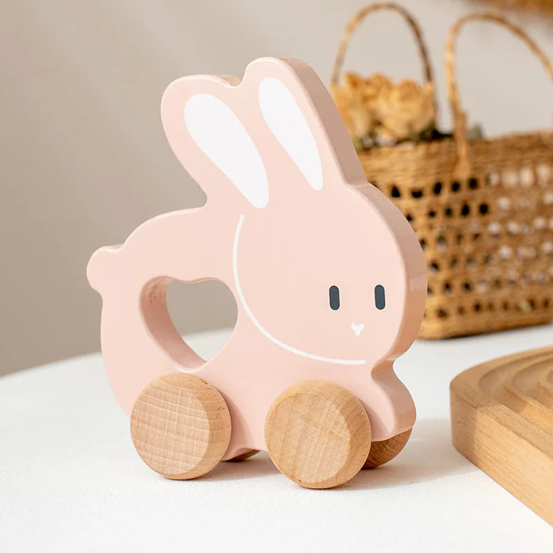 Wooden Animal Baby Push Along Toys