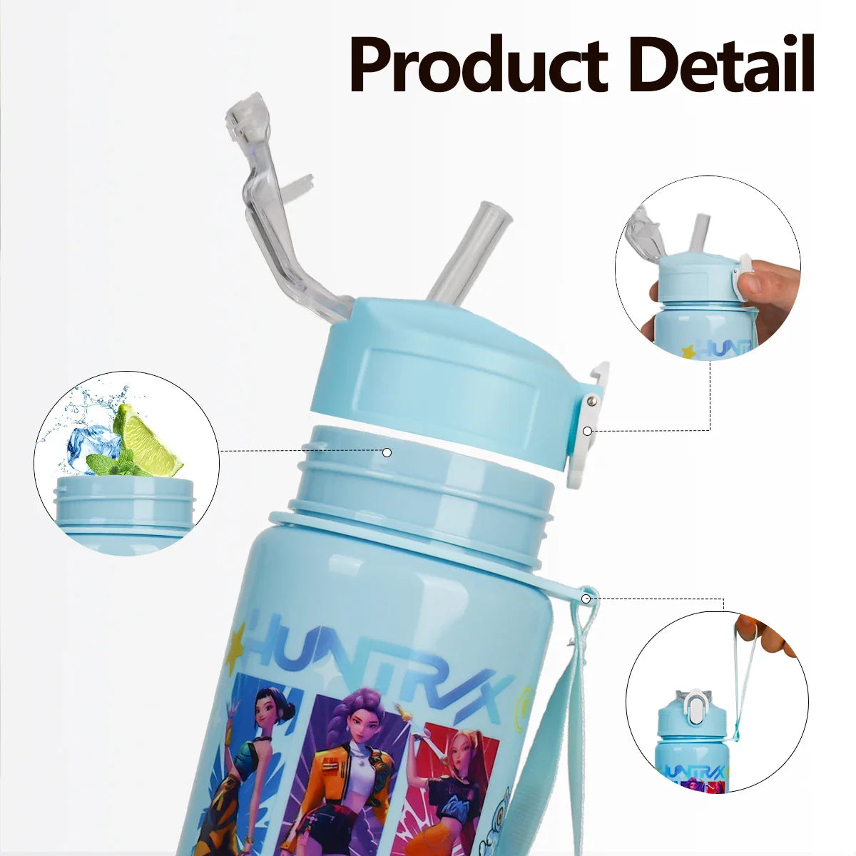 Kpop Demon Hunters Leakproof Water Bottle 750ml/26oz