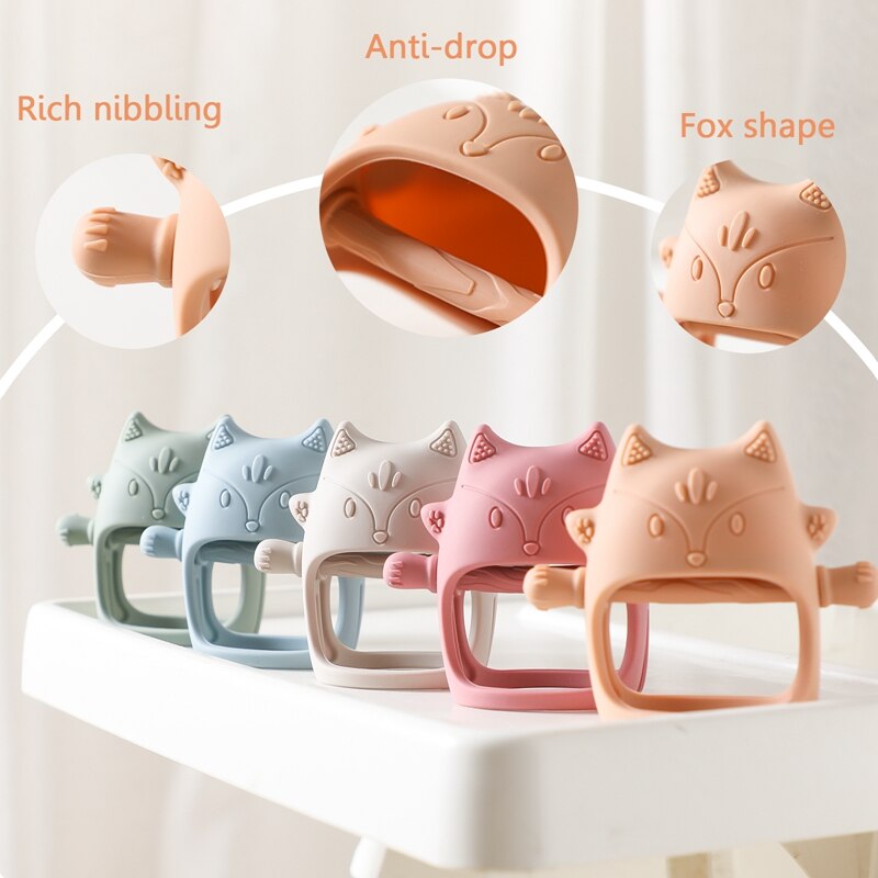 BPA Free Animal Shaped Silicone Teething glove