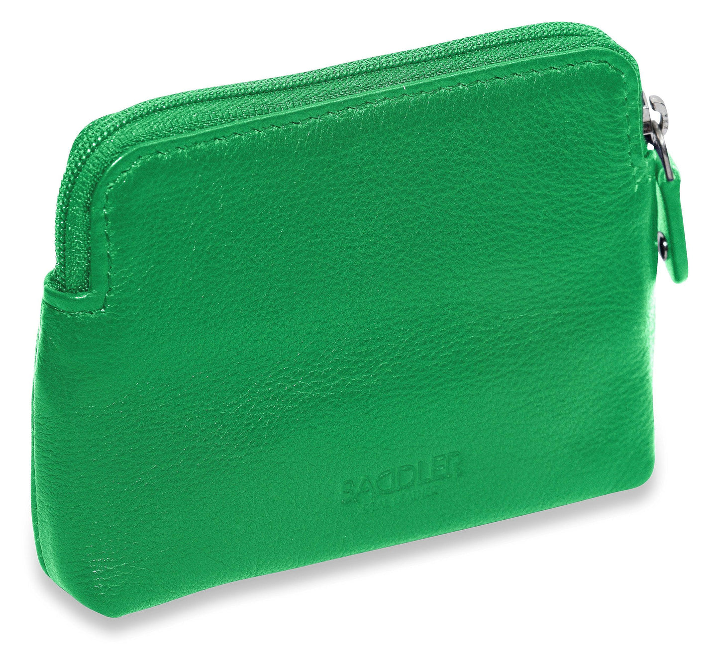 Compact Leather Zip-Top Purse "Pia" – Handmade by Saddler | RFID Protected & Gift Boxed | Multi-Functional Card, Coin & Key Holder