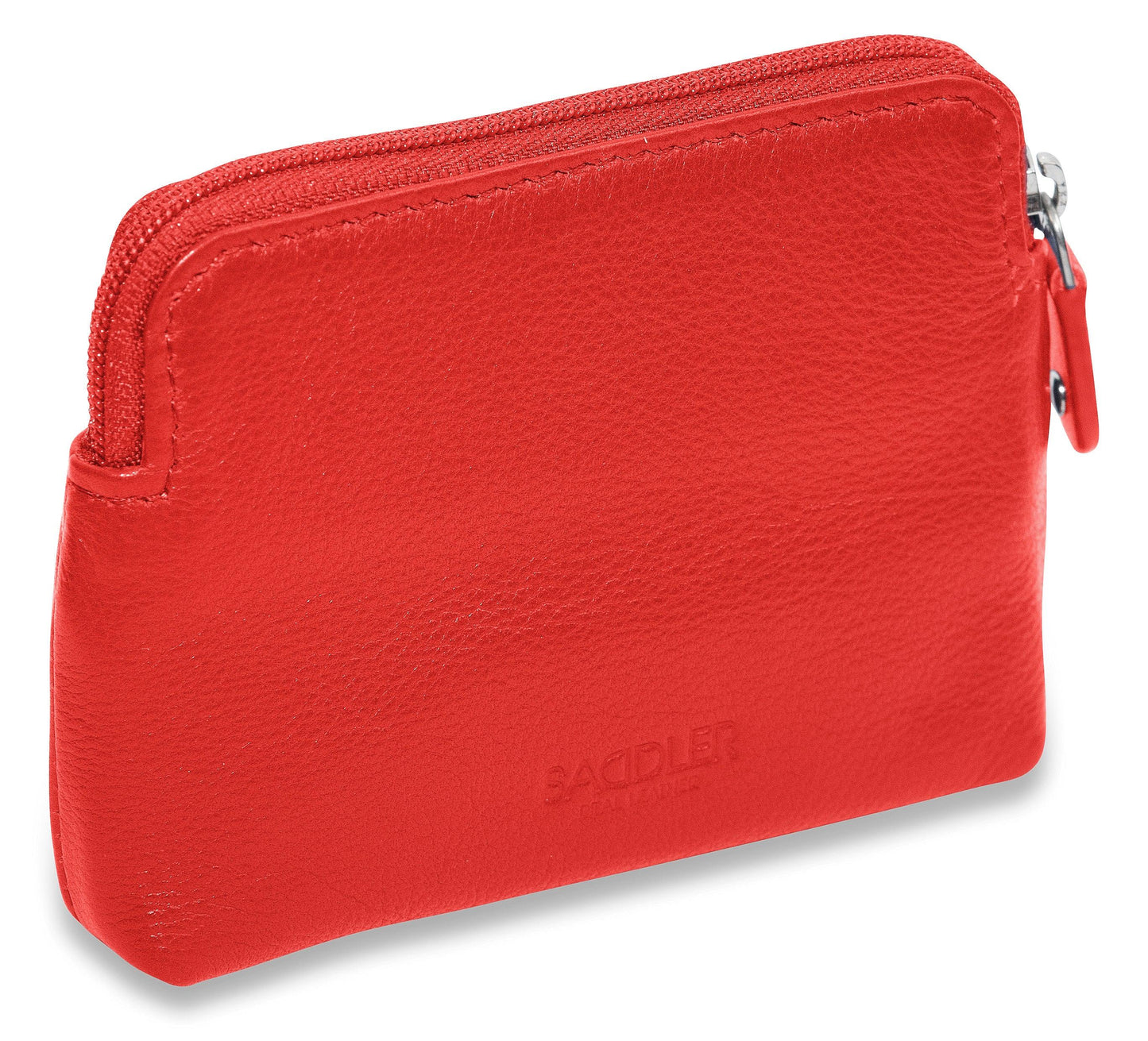 Compact Leather Zip-Top Purse "Pia" – Handmade by Saddler | RFID Protected & Gift Boxed | Multi-Functional Card, Coin & Key Holder