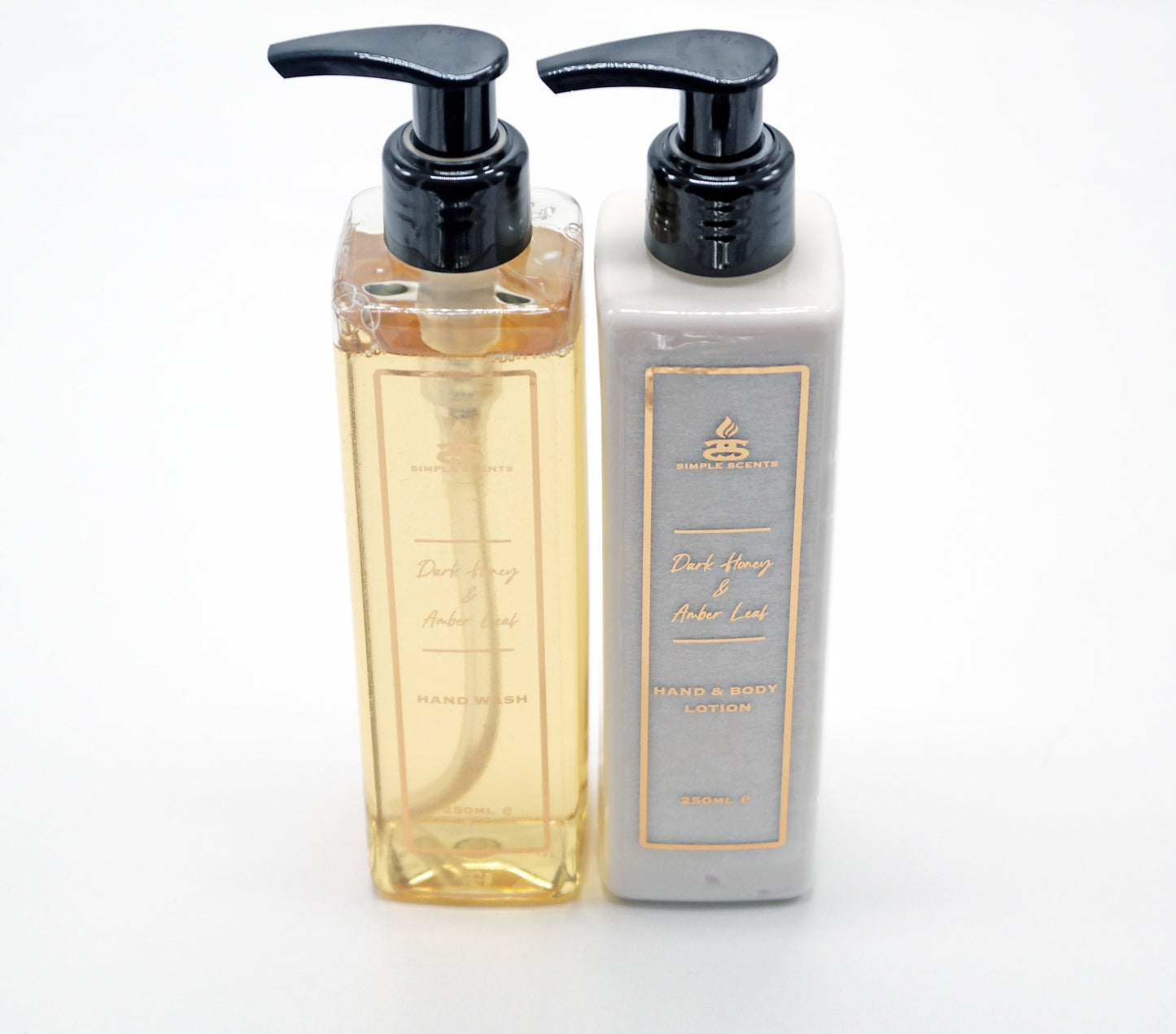 Simple Scents Dark Honey & Amber Leaf Hand Wash & Lotion Set 250ml