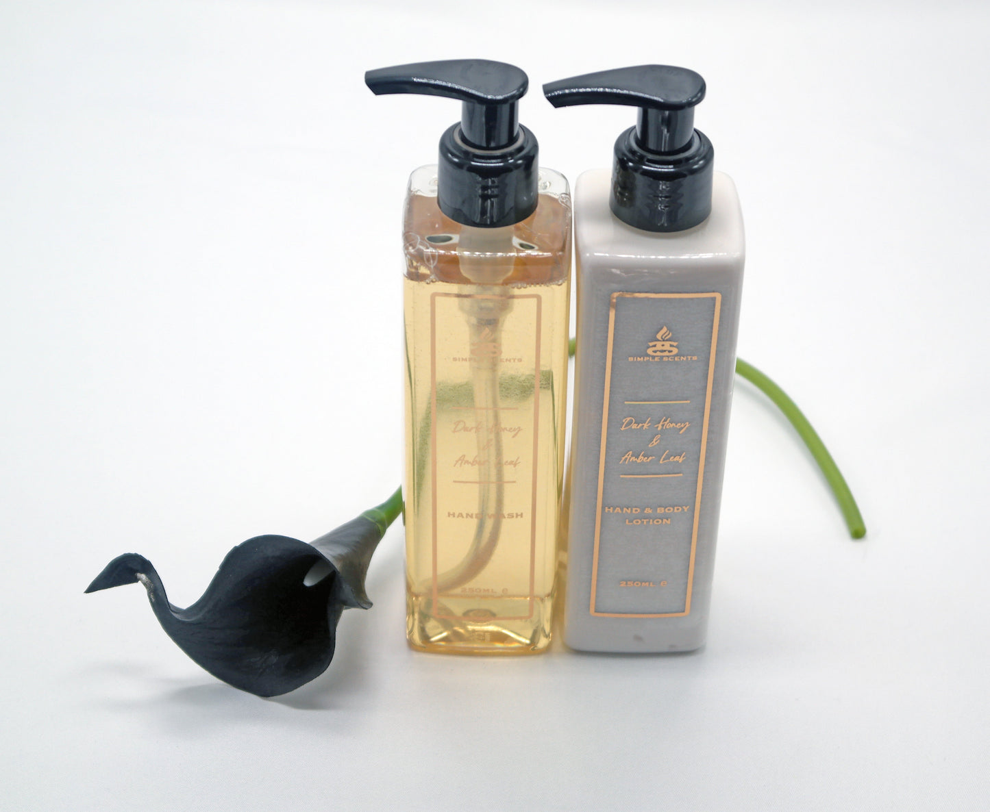 Simple Scents Dark Honey & Amber Leaf Hand Wash & Lotion Set 250ml