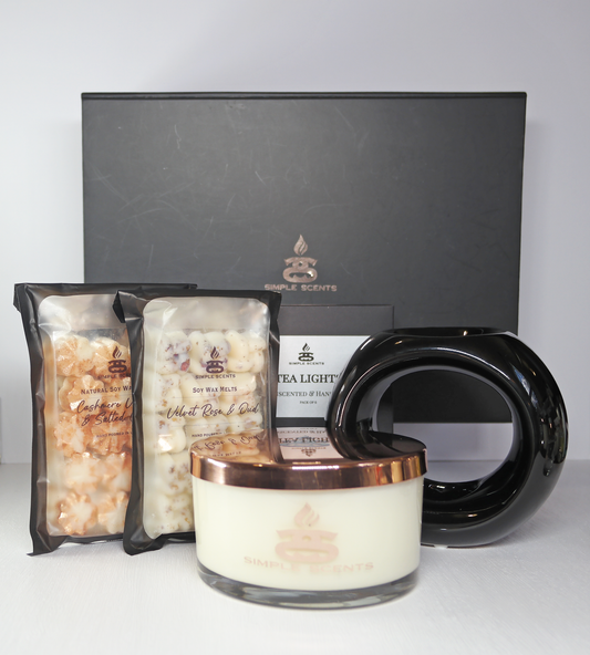 Simple Scents Experience Opulence Candle, Wax Melt & Oslo Wax Burner Gift Set