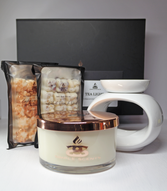 Simple Scents Experience Opulence Candle, Wax Melt & Rome Wax Burner Gift Set