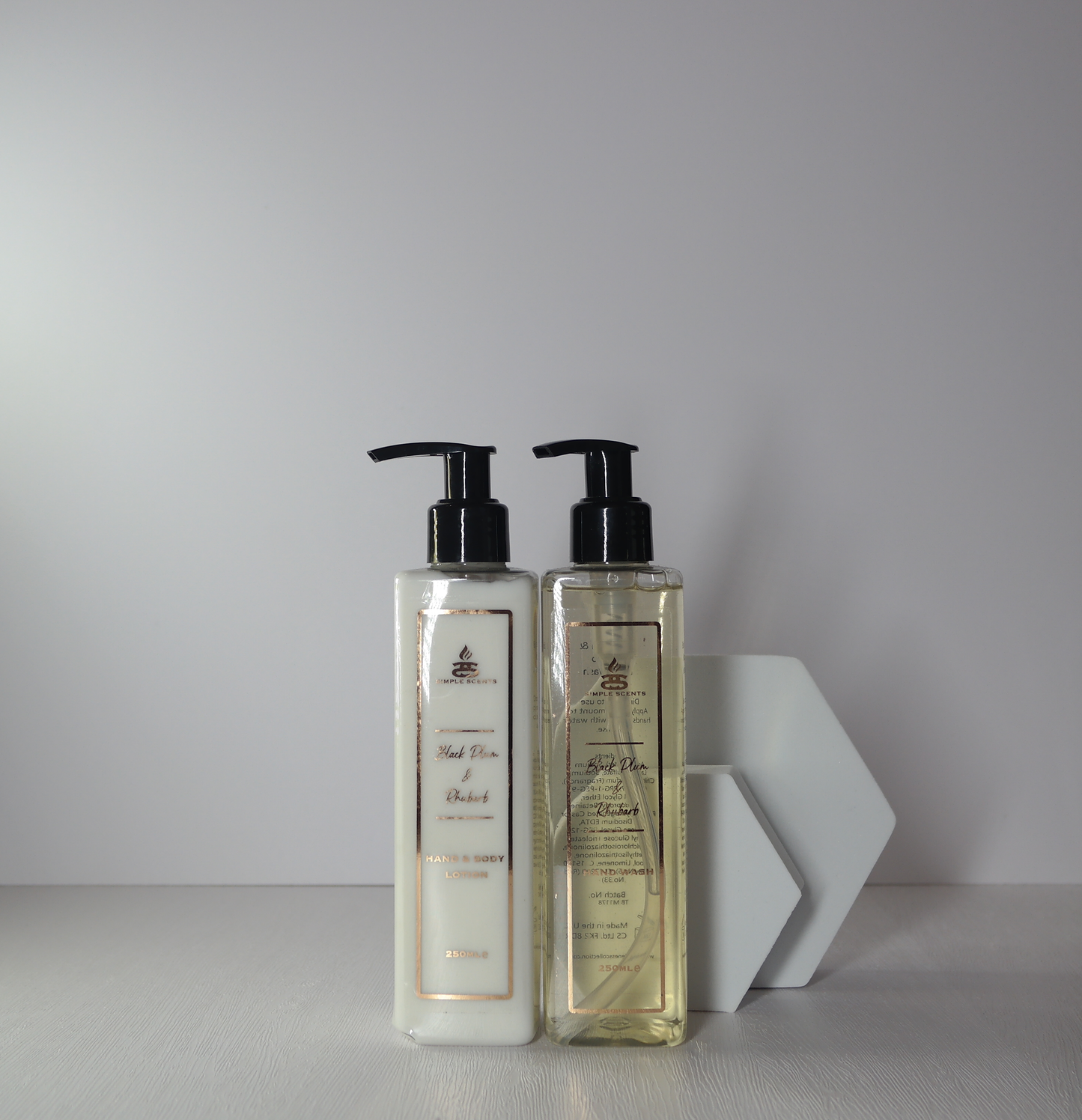 Simple Scents Black Plum & Rhubarb Hand Wash & Lotion Set 250ml