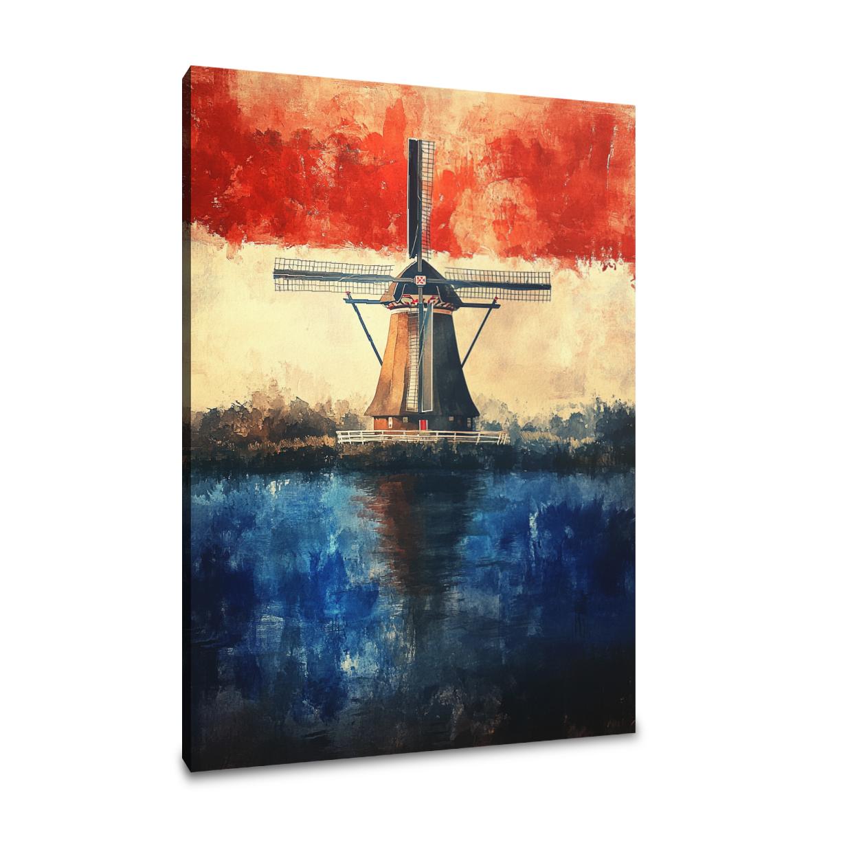 Ethereal Dutch Windmill Canvas