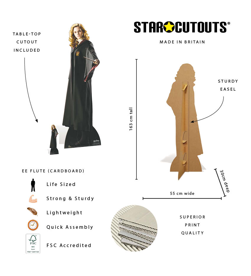 SC1087 Hermione Granger Hogwarts Emma Watson Cardboard Cutout Height 163cm