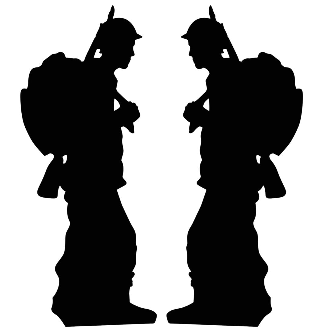 SC1136 Solider Silhouette Double Pack Cardboard Cut Out Height 175cm