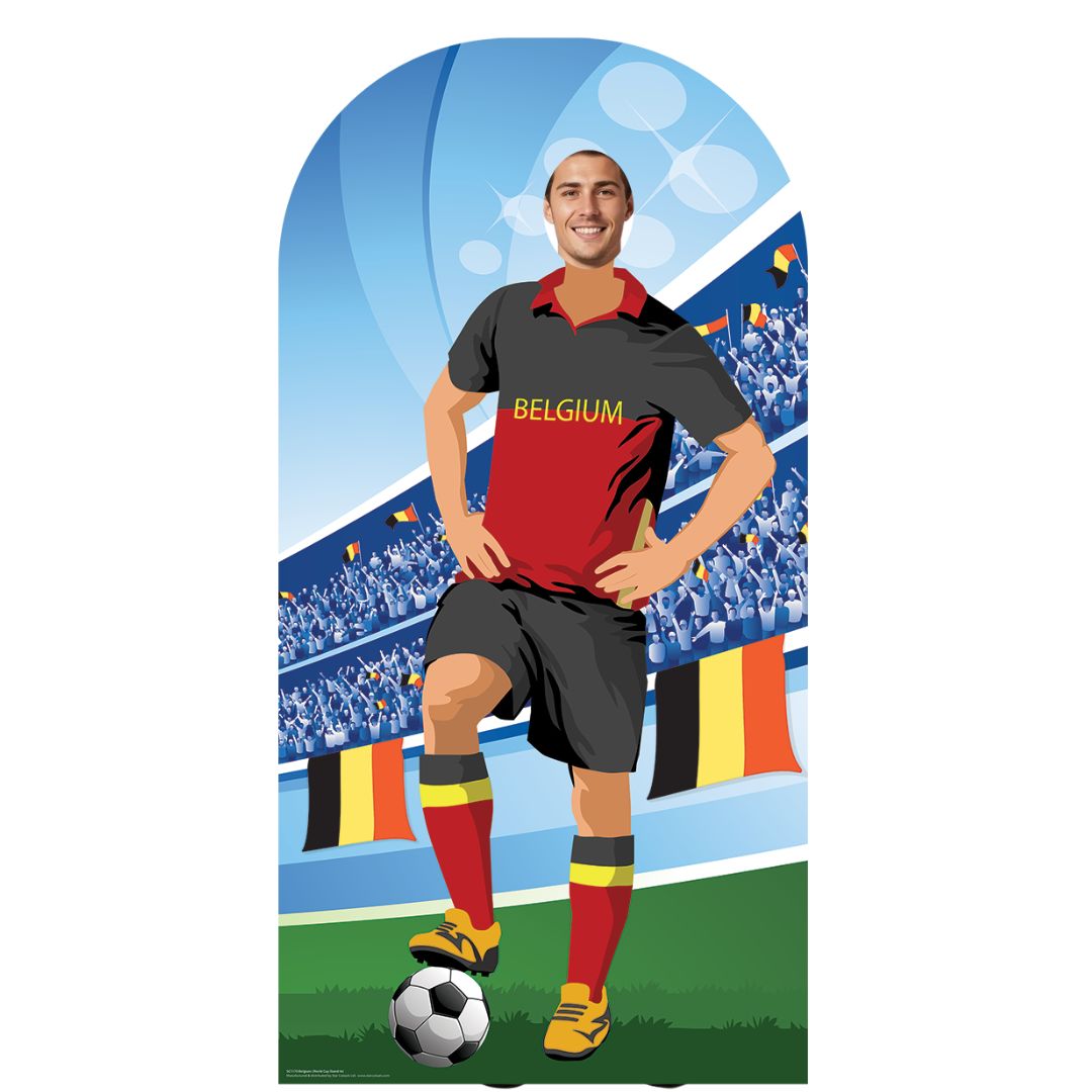 SC1170 Belgium World Cup 2026 Football Stand In Cardboard Cutout Height 190cm