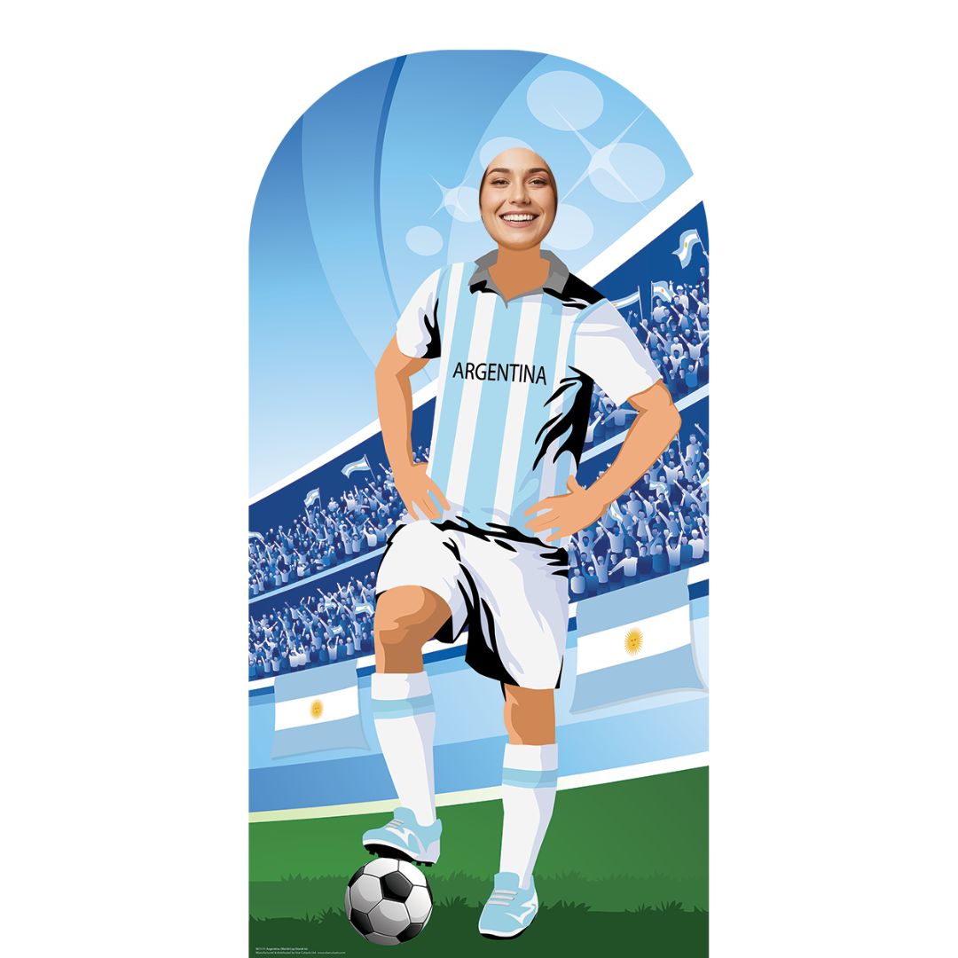 SC1171 Argentina World Cup 2026  Football Stand In Cardboard Cutout Height 190cm
