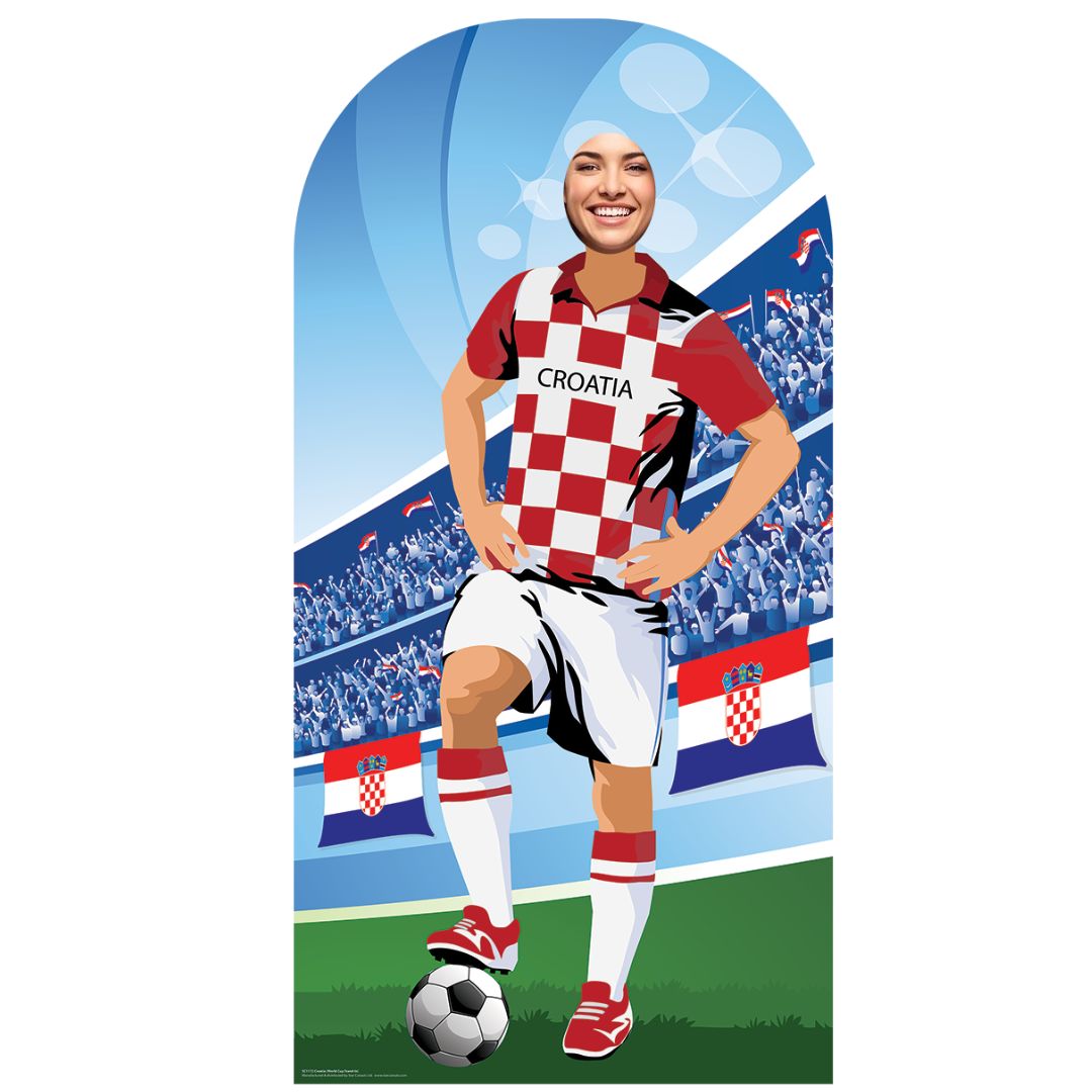 SC1172 Croatia World Cup 2026 Football Stand In Cardboard Cutout Height 190cm