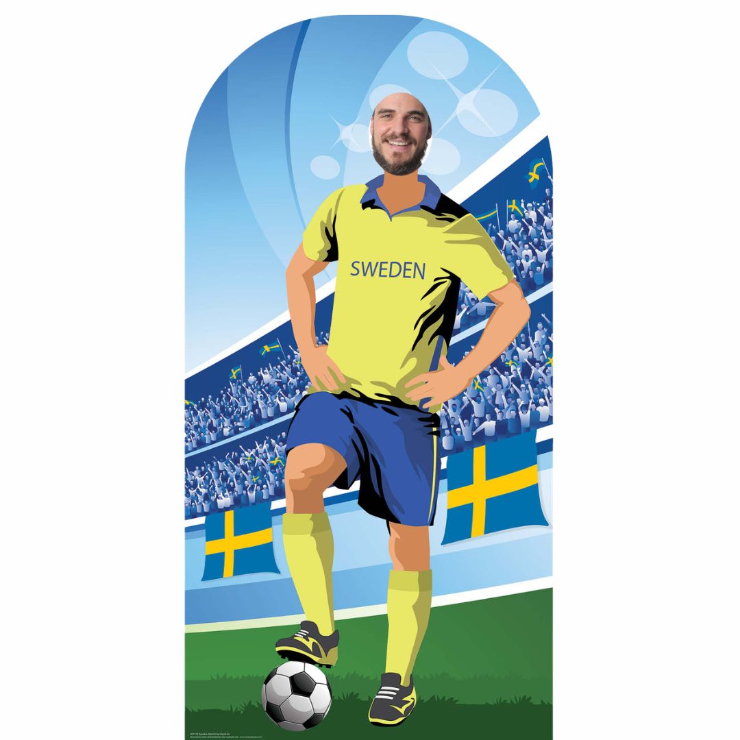 SC1173 Sweden World Cup 2026  Football Stand In Cardboard Cutout Height 190cm