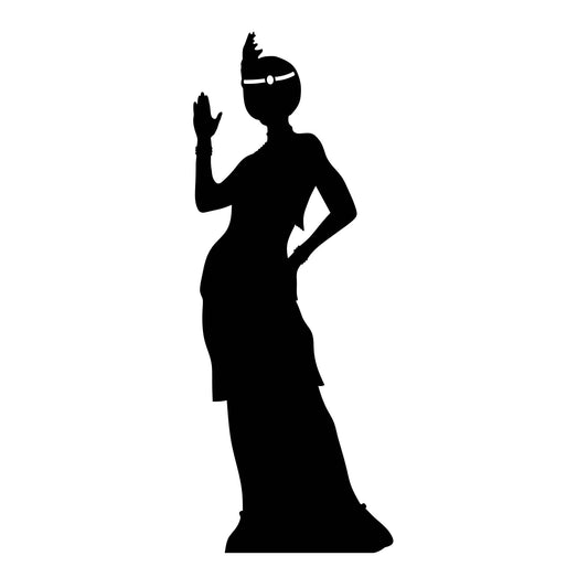 SC1308 Flapper Girl Silhouette Double Cardboard Cut Out Height 175cm