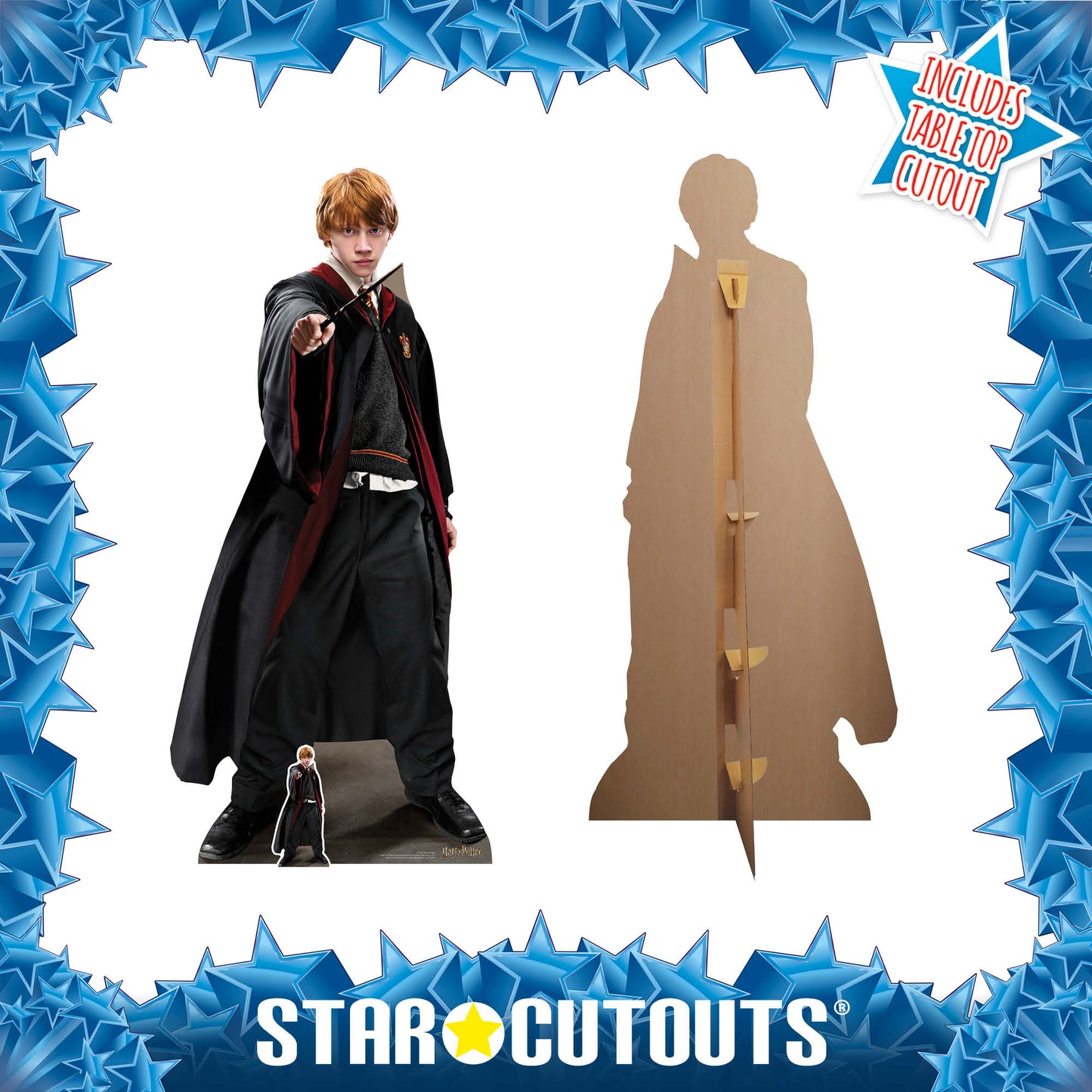 SC1467 Ron Weasley Wizard Lifesize Cardboard Cutout With Mini
