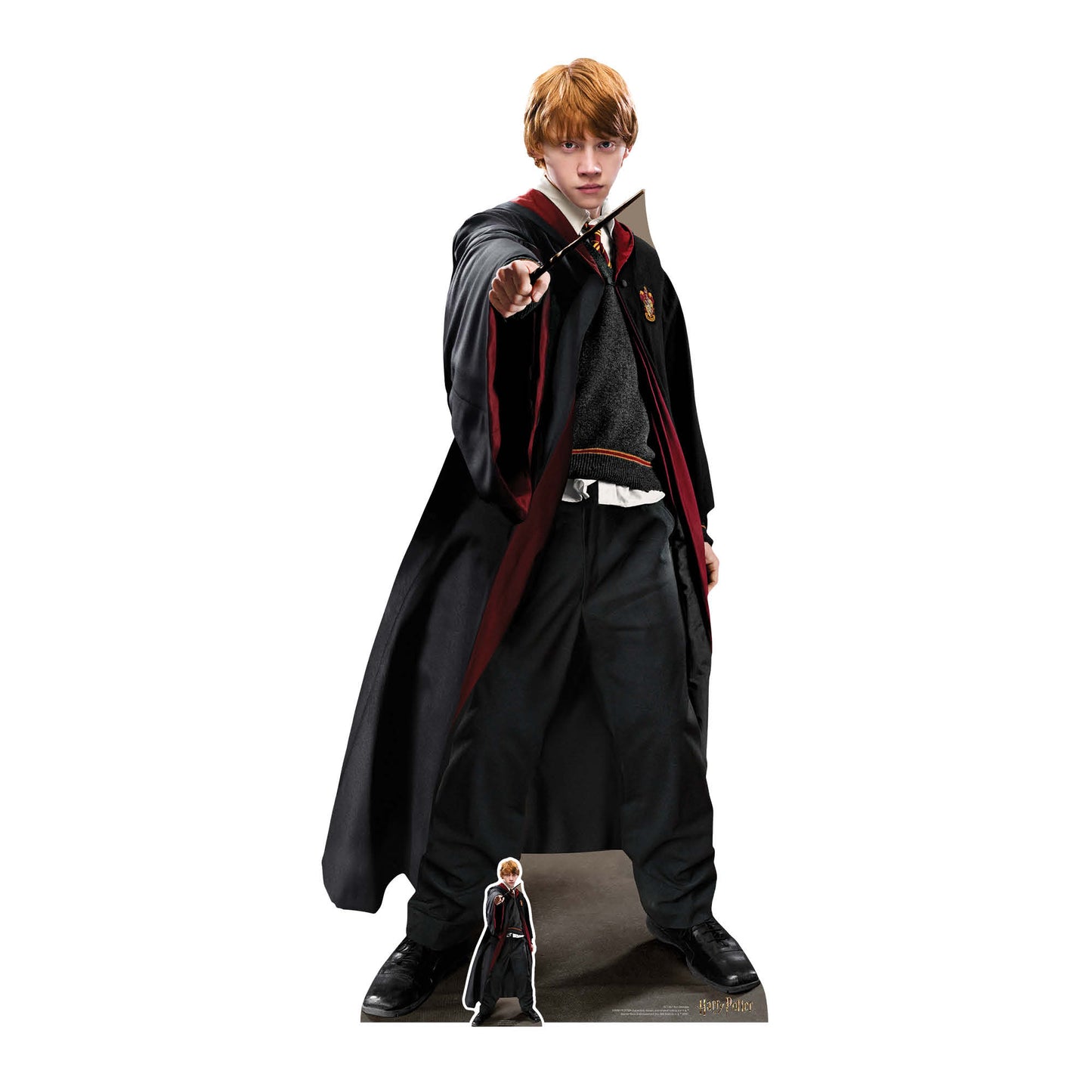 SC1467 Ron Weasley Wizard Lifesize Cardboard Cutout With Mini