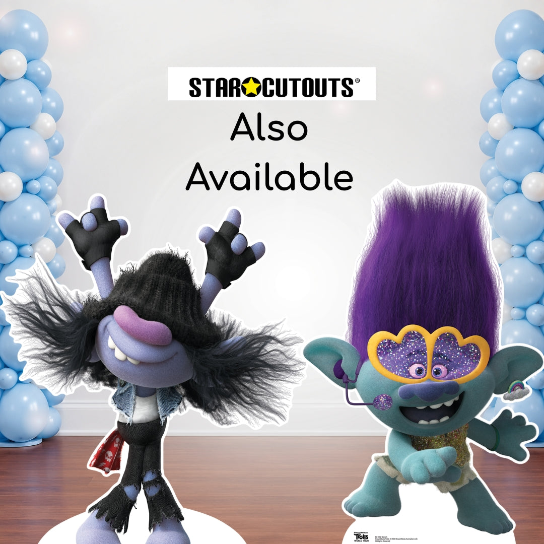 SC1502 MINI Branch Glasses Trolls World Tour Cardboard Cut Out Height 93cm