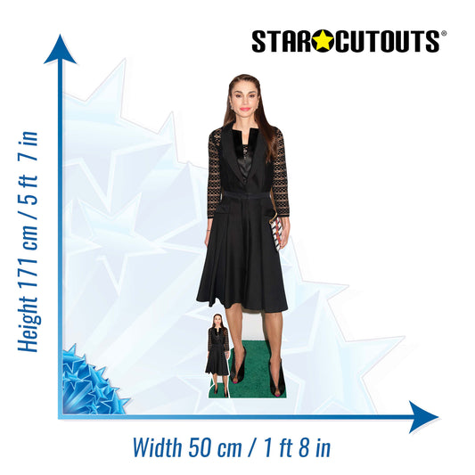 SC1693 Queen Rania of Jordan (Black Dress) Cardboard Cut Out Height 171cm