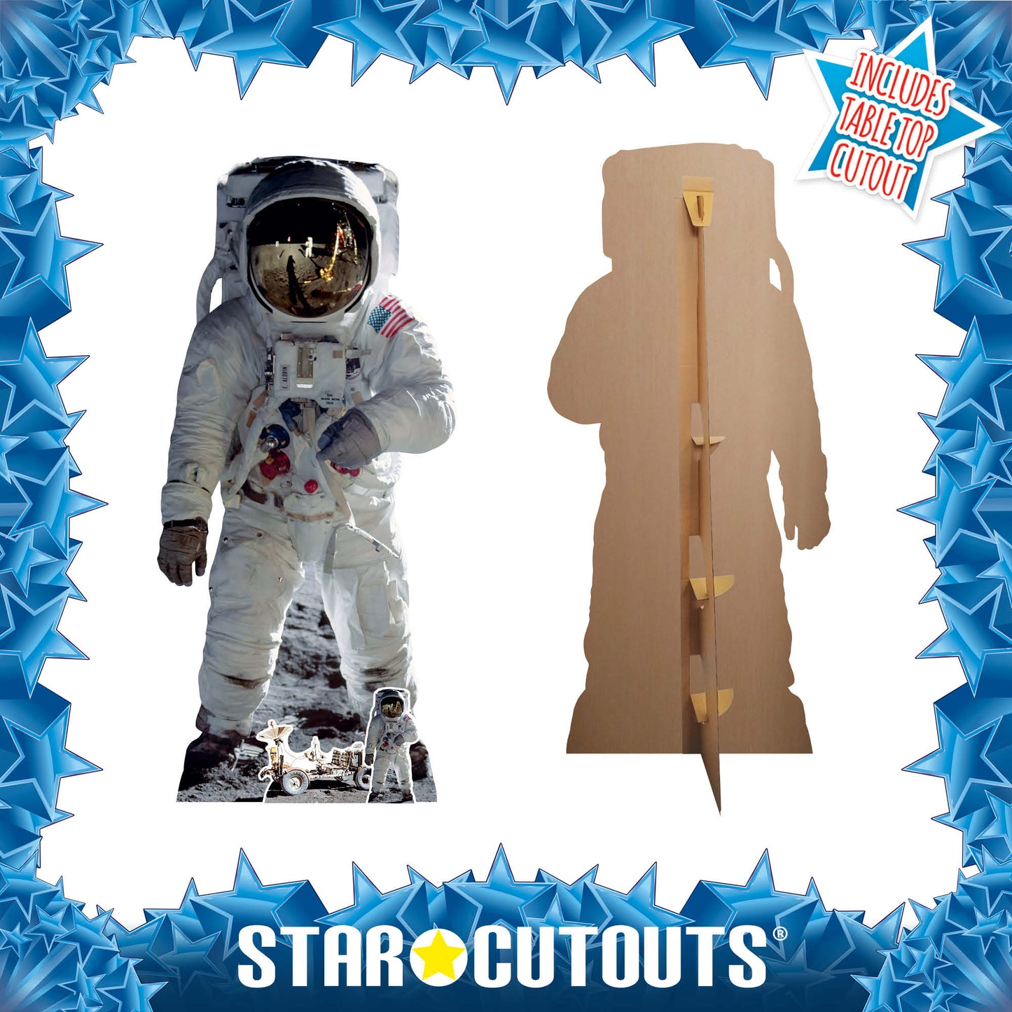 SC1695 Buzz Aldrin Astronaut Moonshot Cardboard Cut Out Height 187cm