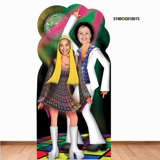 SC190 Disco Couple Stand- In Cardboard Cutout Height 190cm