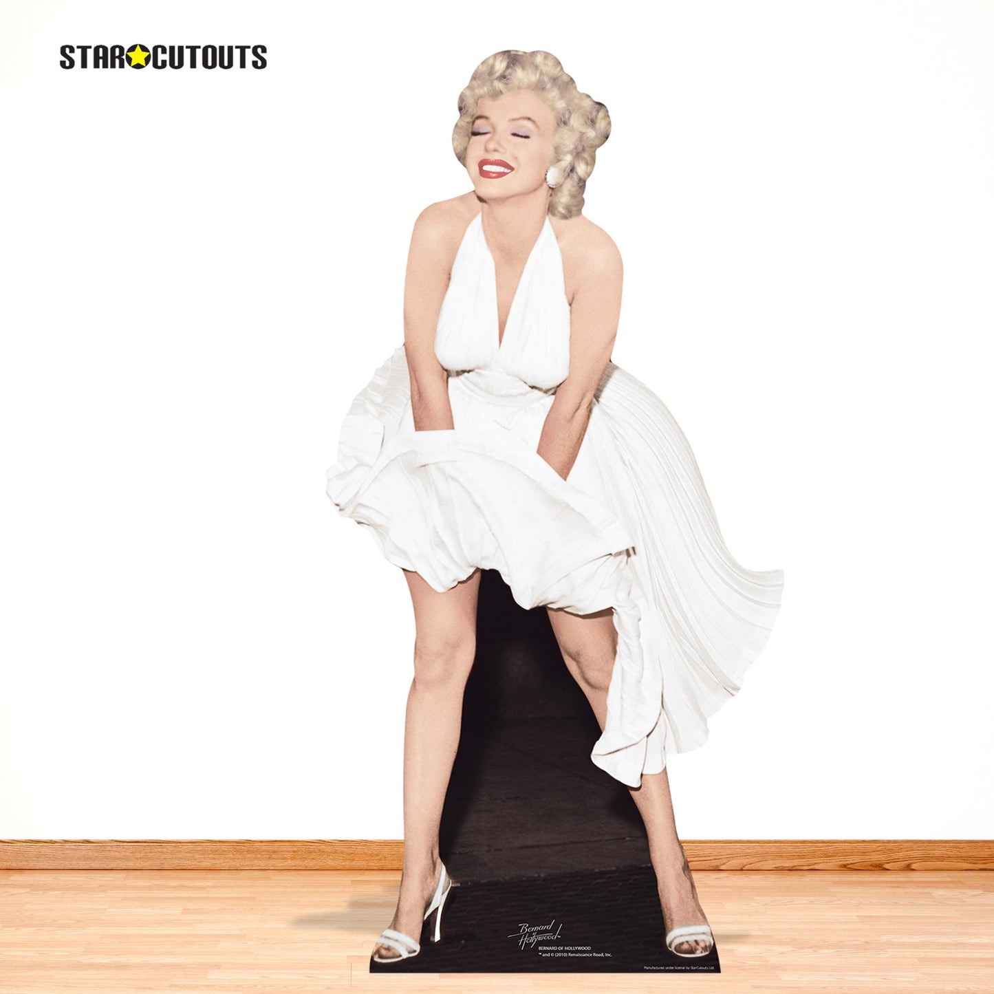 SC279 Marilyn Monroe White Dress Blowing Up Cardboard Cutout Height 157cm