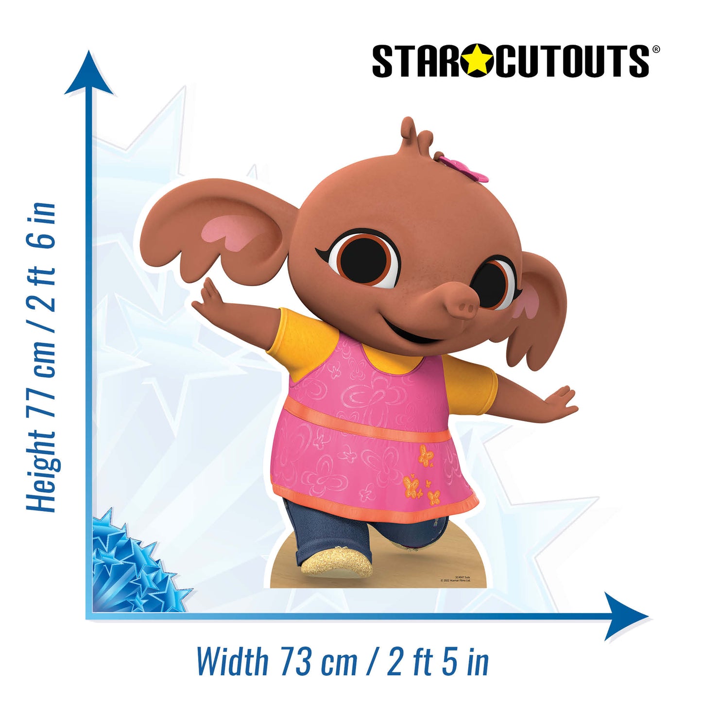 SC4047 Sula Baby Elephant Cardboard Cut Out Height 77cm