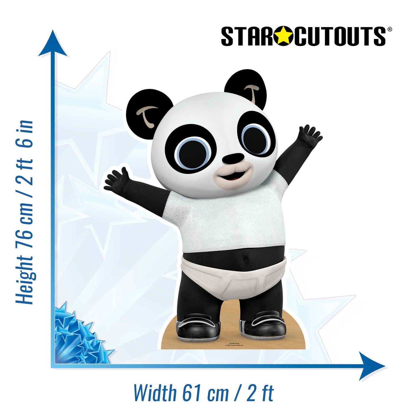 SC4048 Pando Baby Panda Cardboard Cut Out Height 76cm