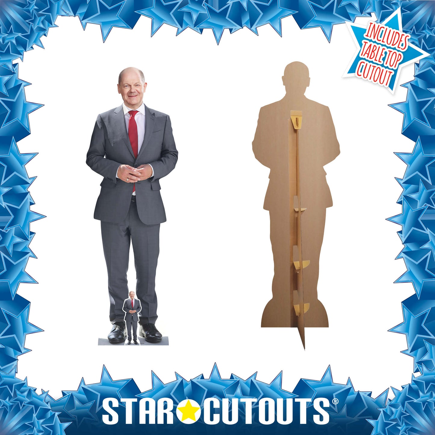 SC4075 Olaf Scholz German Chancellor Cardboard Cut Out Height 171cm