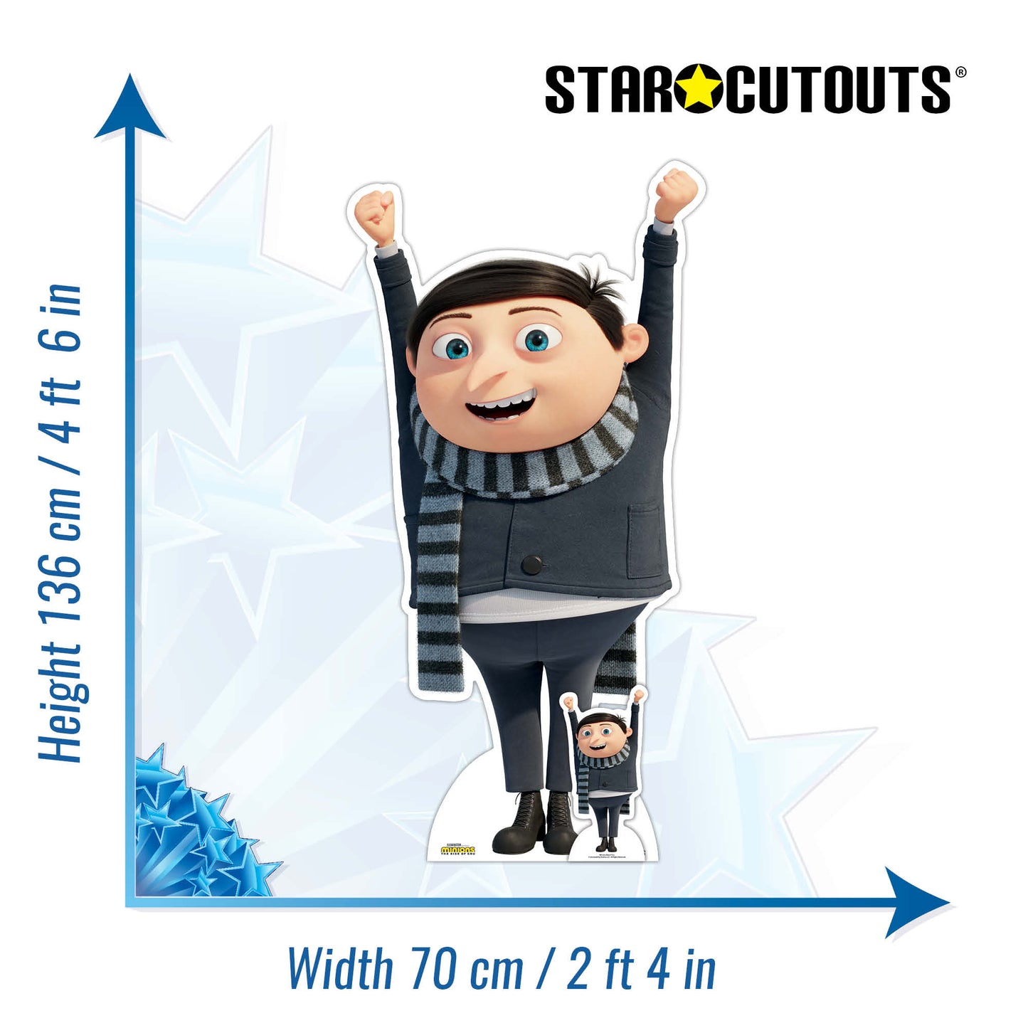 SC4088 Young Gru Minions 2 Cardboard Cut Out Height 136cm