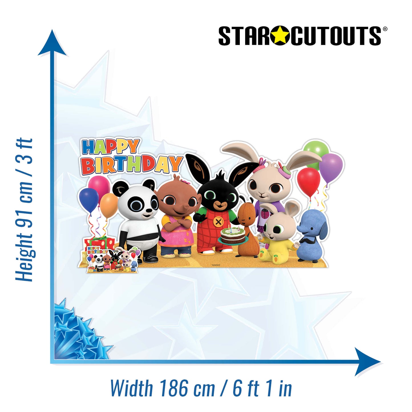 SC4117 Bing Birthday Party Cardboard Cut Out Height 91cm