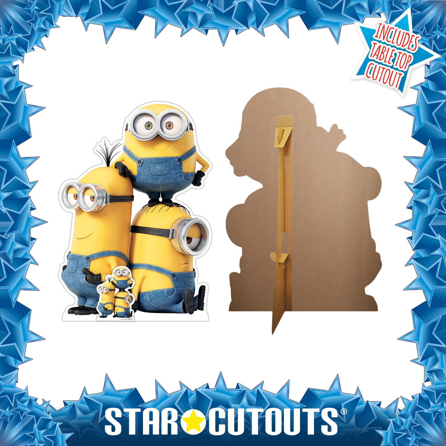 SC4123 Group Minions Kevin Bob and Stuart Cardboard Cut Out Height 131cm