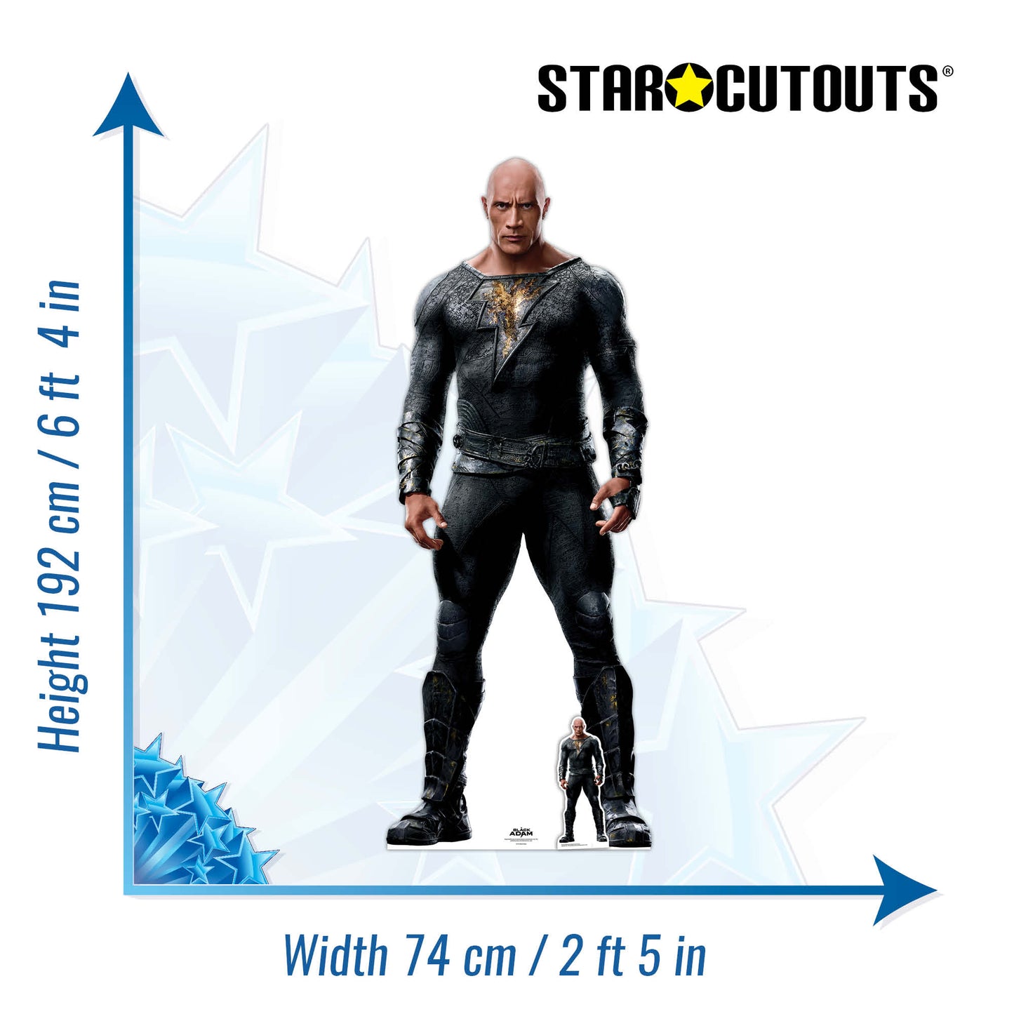 SC4143 Black Adam Dwayne Johnson Cardboard Cut Out Height 192cm