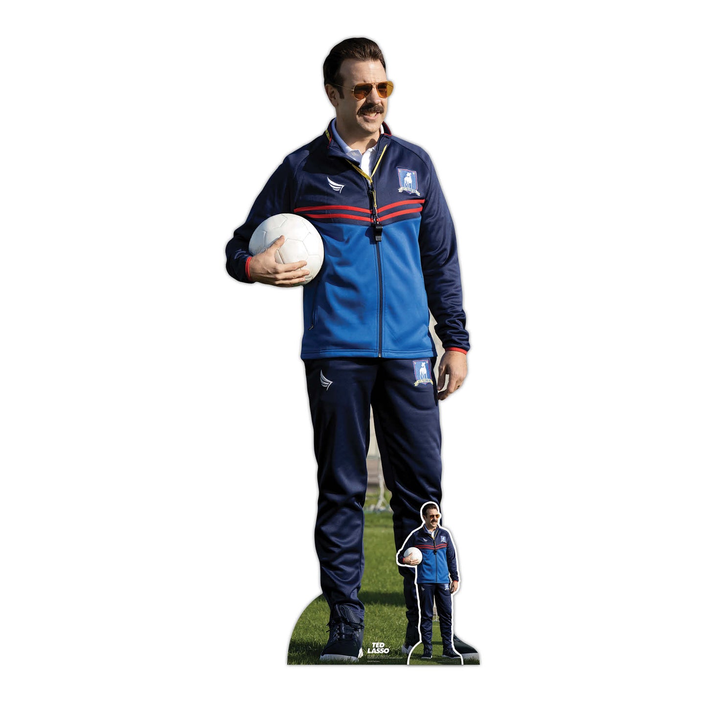 SC4149 Ted Lasso Jason Sudeikis with Football Cardboard Cutout Height 184cm