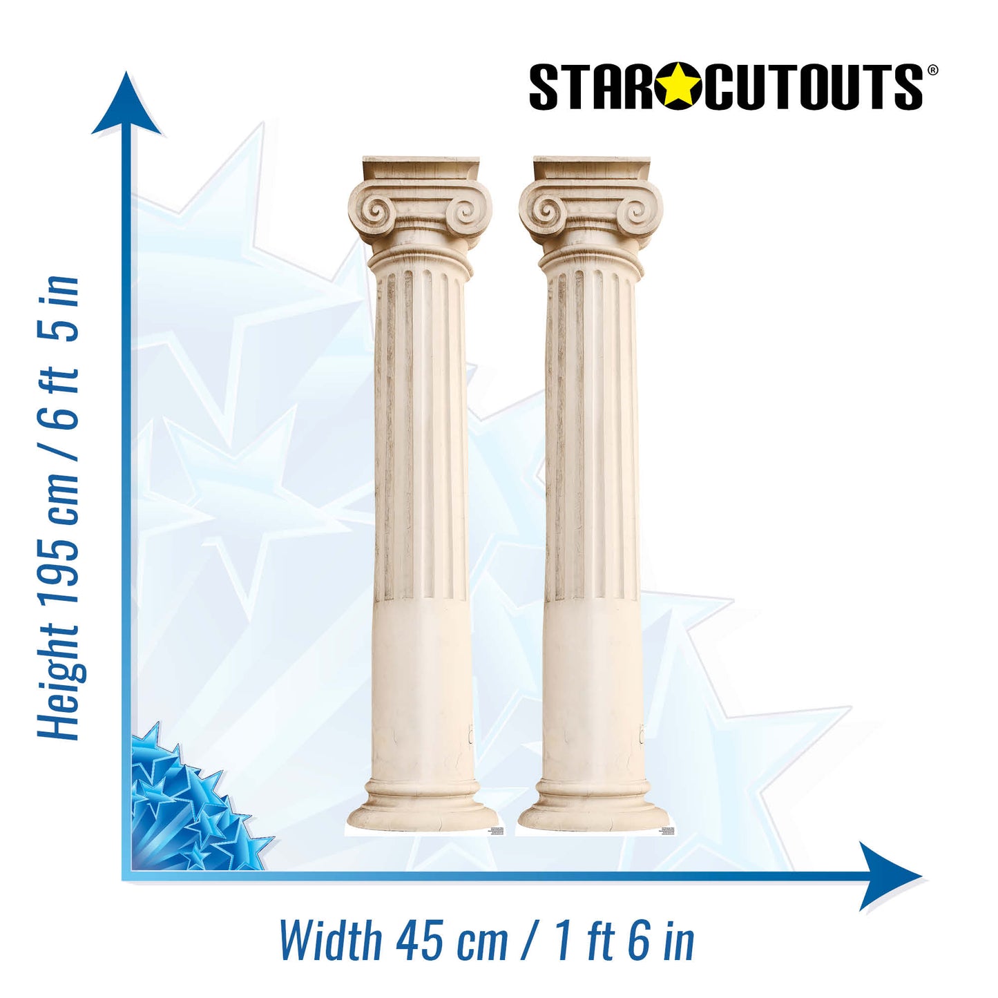 SC4150 Two Roman Pillars Cardboard Cutouts Height 195cm