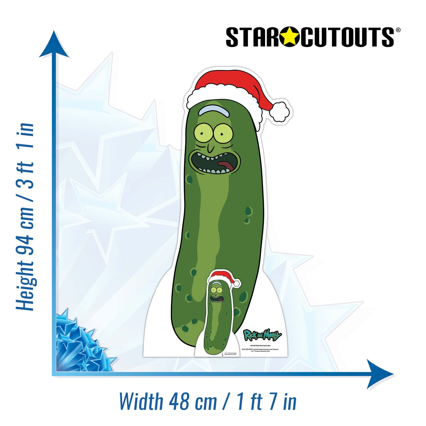SC4180 
Christmas Pickle Rick and Morty Cardboard Cut Out Height 94cm