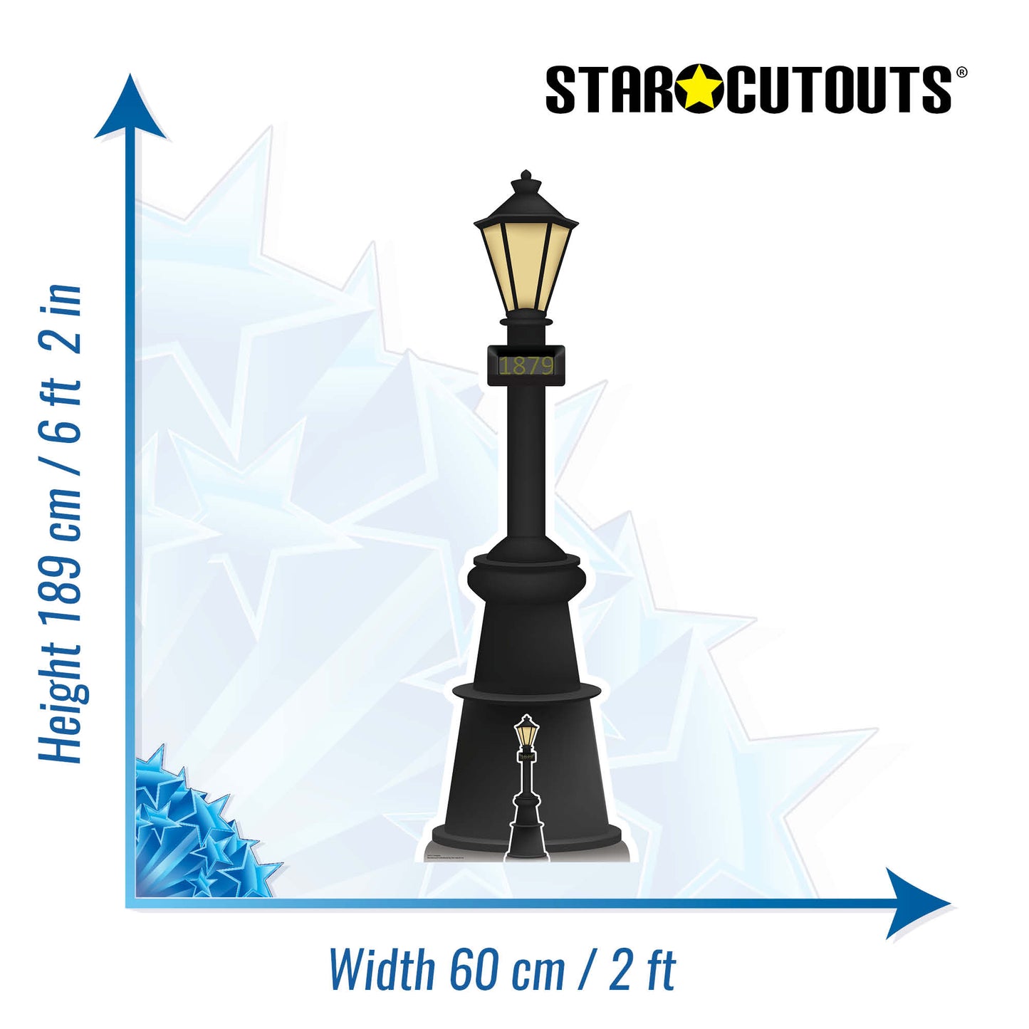 SC4211 Lampost Cardboard Cut Out Height 189cm