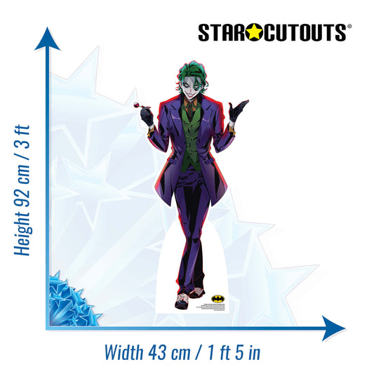 SC4306 The Joker Anime Style Star Mini Cardboard Cut Out Height 92cm