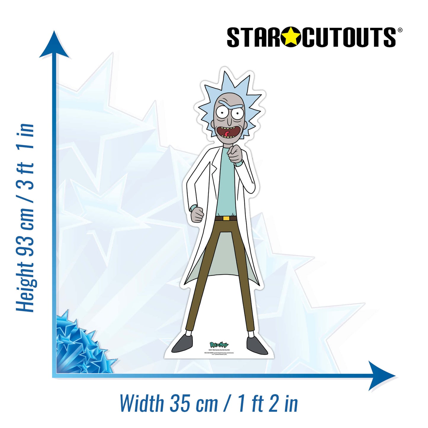 SC4311 Rick Sanchez Small - Rick and Morty Star Mini  Cardboard Cut Out Height 93cm