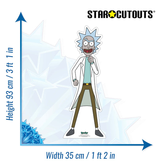 SC4311 Rick Sanchez Small - Rick and Morty Star Mini  Cardboard Cut Out Height 93cm
