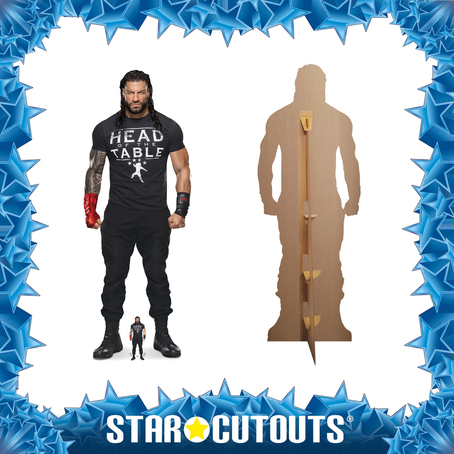 SC4326 Roman Reigns Head Table WWE Cardboard Cutout Height 192cm